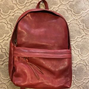 NWT Madewell burgundy leather backpack